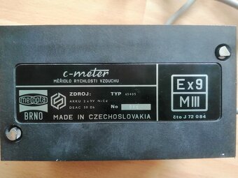 Měřič rychlosti vzduchu - C Meter, Meopta Brno - 2