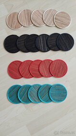 Podtácky látkové, různé barvy 21ks - 2