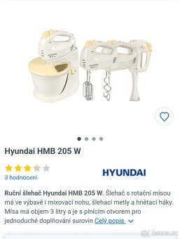 Ruční šlehač, s mísou, celá sada - 2