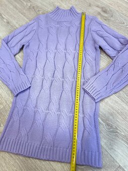Dívčí fialové svetrové šaty 158 - 2