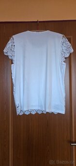 Bílá krajková halenka XXL - 2