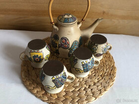 Sada keramika konvice a 4 hrnky - 2