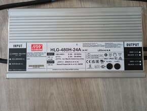Značkový zdroj 24V 20A 480W - Meanwell - HLG-480-24A - 2