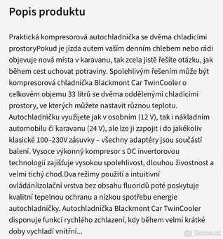 Autochladnička kompresorová 33 litrů - 2