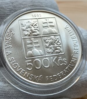 Stříbrná pamětní mince Československa 500kčs Jan Ámos Komens - 2