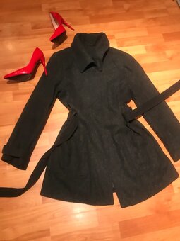 Kasmirovy vlneny kabat sedy cerny nivy 100 % vlna - 2