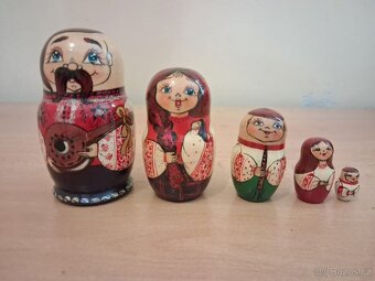 Ručně malované matrjošky – sada 5 ks - 2