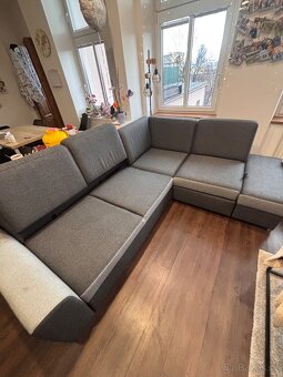 Rohová rozkládací sedací souprava - 2