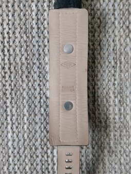Pánský náramek z chirurgické oceli a kůže. - 2