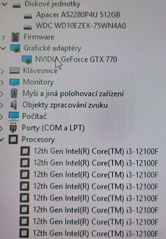 I3 12100f, GTX 770, 16GB DDR4, m.2 512Gb, HDD 1TB - 2