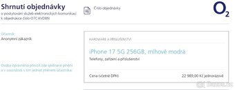 iPhone 17 256GB mlhově modrá - 2