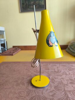 Retro-Stolní žlutá lampa Lidokov, Josef Hůrka - 2