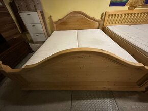 PRODAM POSTEL 180/200-PŘIBORNÍK- MASIVNI BOROVICE - 2