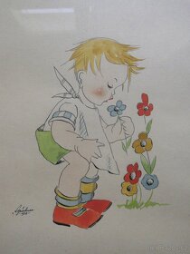 L. Brückner -  chlapec s květinou - 2