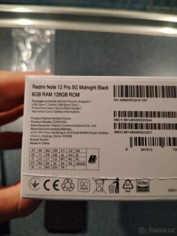 Redmi Note 12 Pro 5G 128GB černý bez nabíječky + černý obal - 2