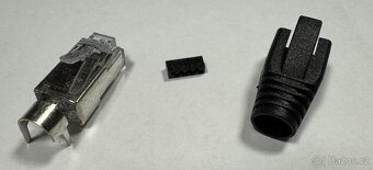 Konektory RJ45 CAT6A STP 8p8c vč. krytky 100ks - 2