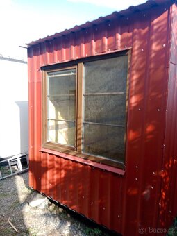 Stavební Buňka, Zahradní domek, 5x2.5m červená - 2