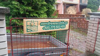 Dřevěná cedule POZOR PES - 2