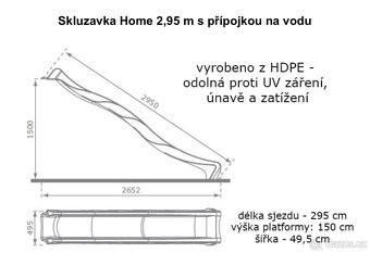 Skluzavka plastová 2,9m - 2