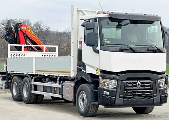 9188 - Renault C 380 - 6x4 - Valník + HR-PALFINGER PK 18002- - 2
