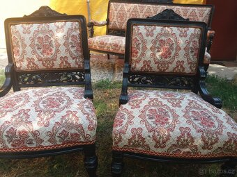 Starožitna sofa 2 křesla - 2