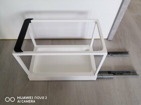 Výsuvný rám na tříděný odpad + koš s víkem - 2