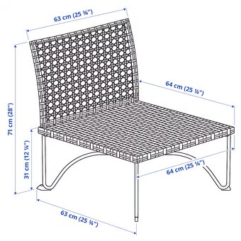 Zahradni zidle / kreslo JUTHOLMEN IKEA - 2