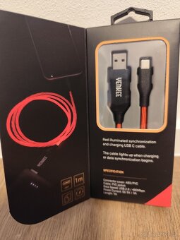 Svítící nabíjecí a synchronizační USB C kabel Yenkee - 2