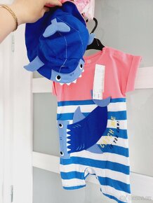 Nový letní set overal a klobouk žralok 3D - 2