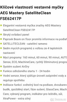 Prodám myčku AEG 45cm - 2