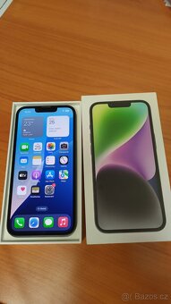 Apple iPhone 14 128GB Black, skvělý vzhled,bat89%,zár.12mes - 2