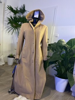 Kasmirovy vlneny bezovy camel kabat damsky 38 - 2