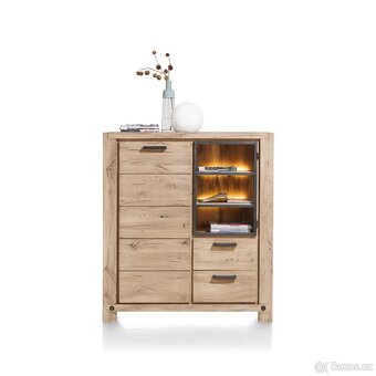 Dřevěná dubová skříň MAITRE – masiv/dub - 2