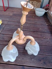 Dřevěné tříramenné lustry - 2