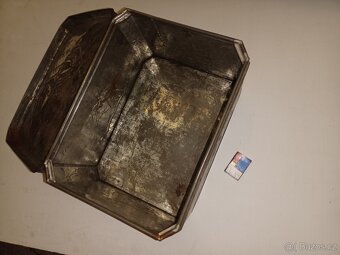 Starožitná plechová krabice na kafe - 2