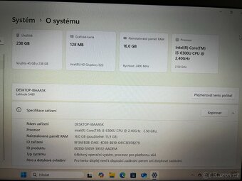 Dell Latitude 5480 win 11 Pro, i5, 16GB RAM, 240GB SSD disk - 2