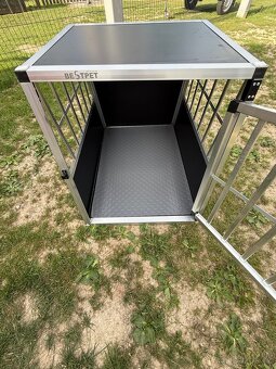 Hliníková klec pro psa do auta vel. L 91x65x70 cm - 2