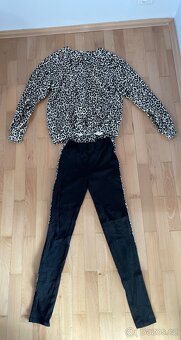 LINDEX set (legíny+mikina) leopardí potisk - 2