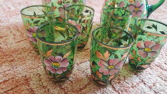 sada 6 sklenic + džbán + váza - 2