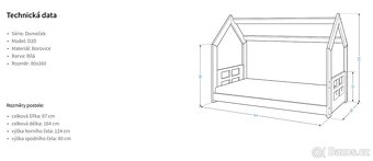 Dětská domečková postel 160 x 80 - 2