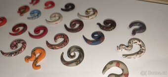 Ručně vyráběné FIMO roztahováky do uší – super cena - 2