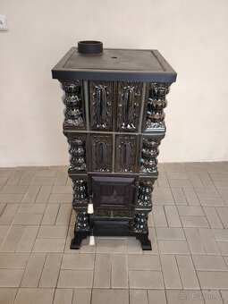 Kachlová kamna sporák Carmen s varnou deskou zelená - 2