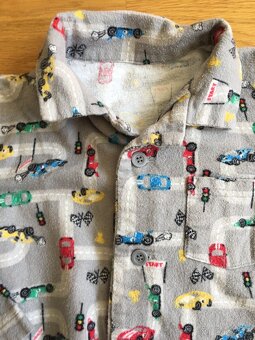 Šedé pyžamo flanel autíčka 3-4y Matalan - 2