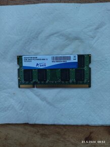 Paměť RAM 2 Gb. Notebook. - 2
