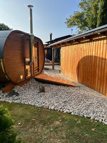 Venkovní oválná sauna s panoramatickým oknem - 2