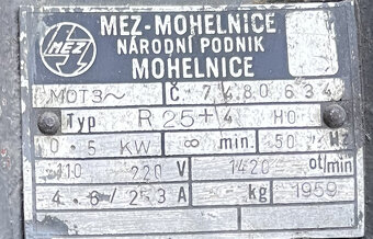 Elektromotor 220V 0,5kW 1420 otáček - 2