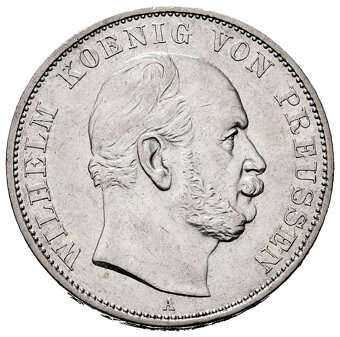 Stříbrná mince r. 1871 Vilém I. - 2
