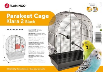Klec pro ptáky, Klara 2, 45 x 28 x 62,5 cm, černá - 2