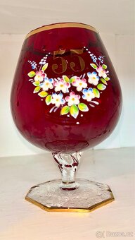 Skleněná váza s ruční malbou - 2