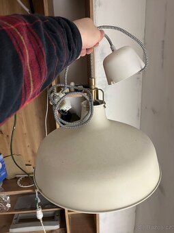 RANARP Závěsná lampa, krémová, 38 cm - 2